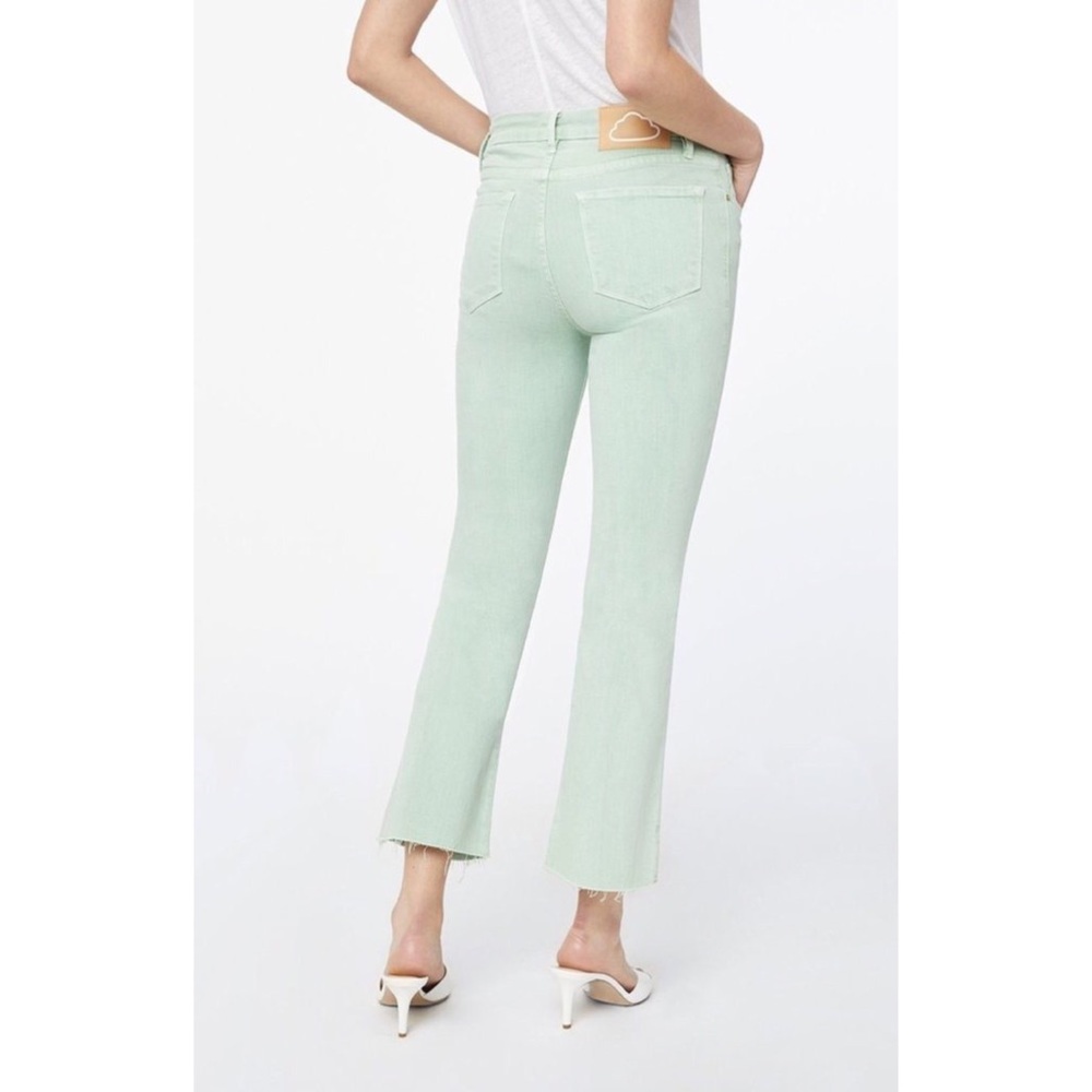 FRAME Le Crop Mini Boot Raw-Edge Jeans in‎ Aloe - Picture 3 of 9